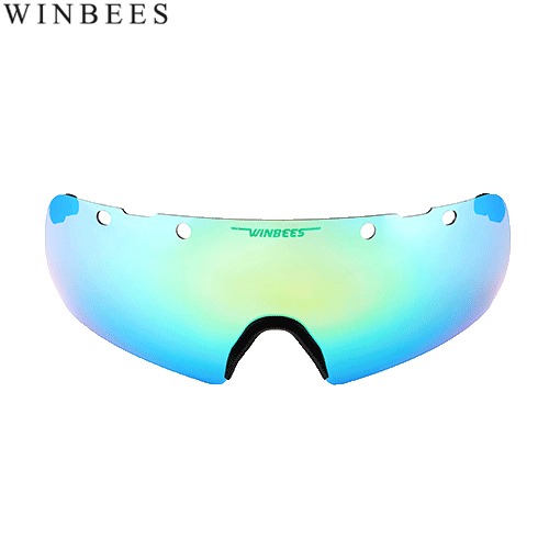 윈비즈 헬멧 탈부착형 덮개 고글 렌즈 제이드 그린 (미러 코팅)